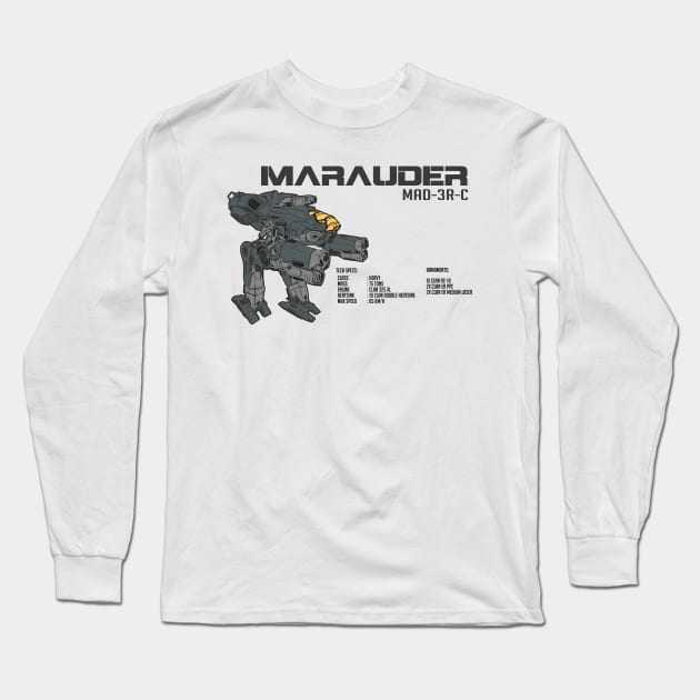 Marauder MAD-3R Ver 2 (light) Long Sleeve T-Shirt by Emu Emu Ji